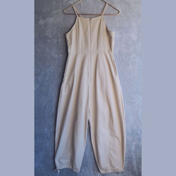 LAGUA GEM Ivory Halter Cami Neck Jumpsuit Size M Wide Leg Adjustable Japanese - Picture 5 of 14